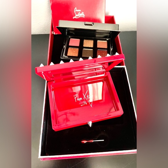 Christian Louboutin NIB 2Pc Abracadabra Gorgeous ReusableSpiked Case&6 Eyeshadow - Picture 2 of 16